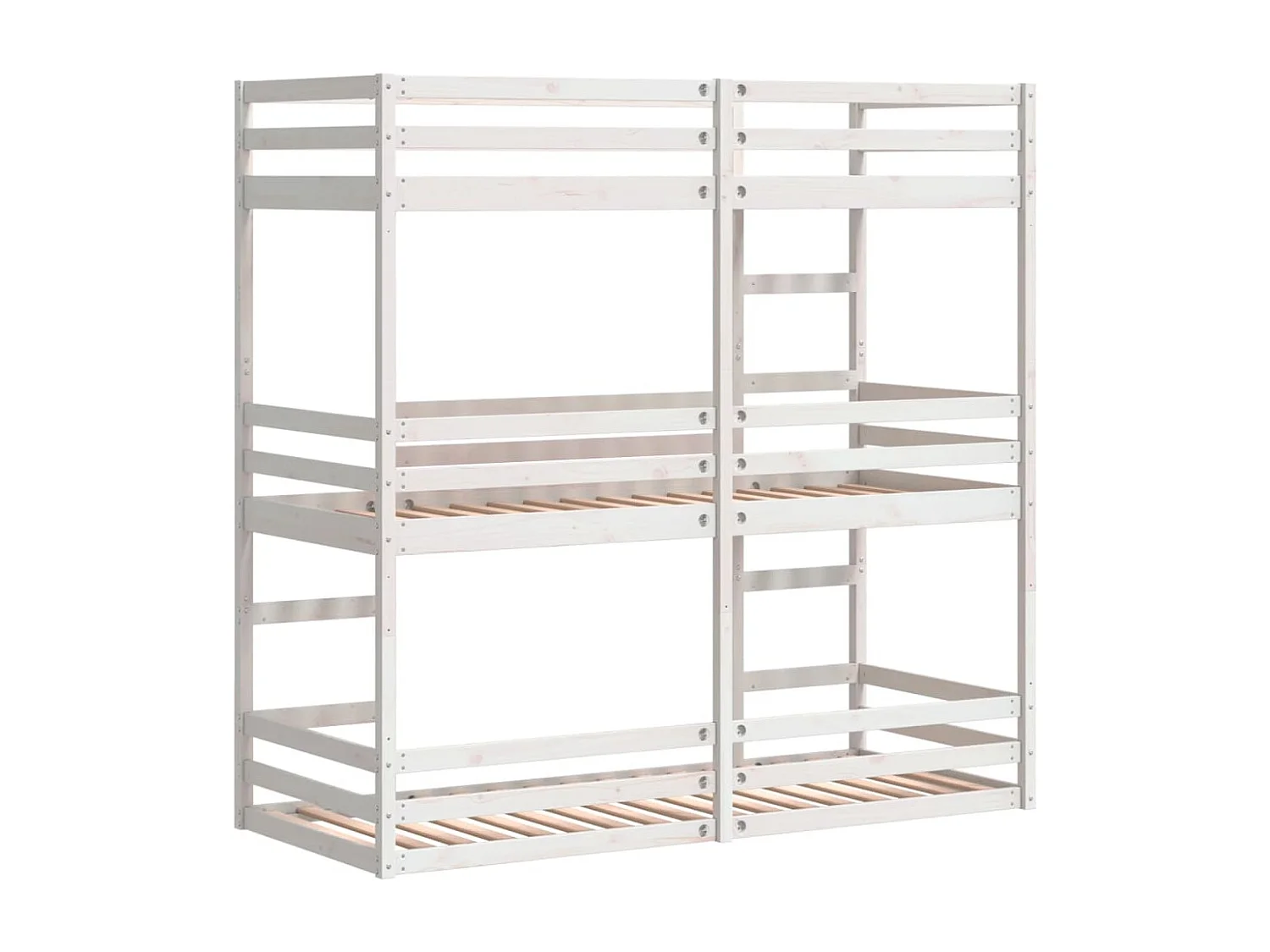 Lit superposé triple sans matelas 80x200 cm bois de pin massif
