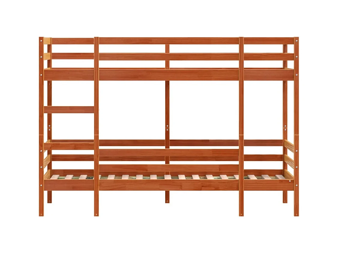 Lit superposé sans matelas cire marron 80x200 cm pin massif
