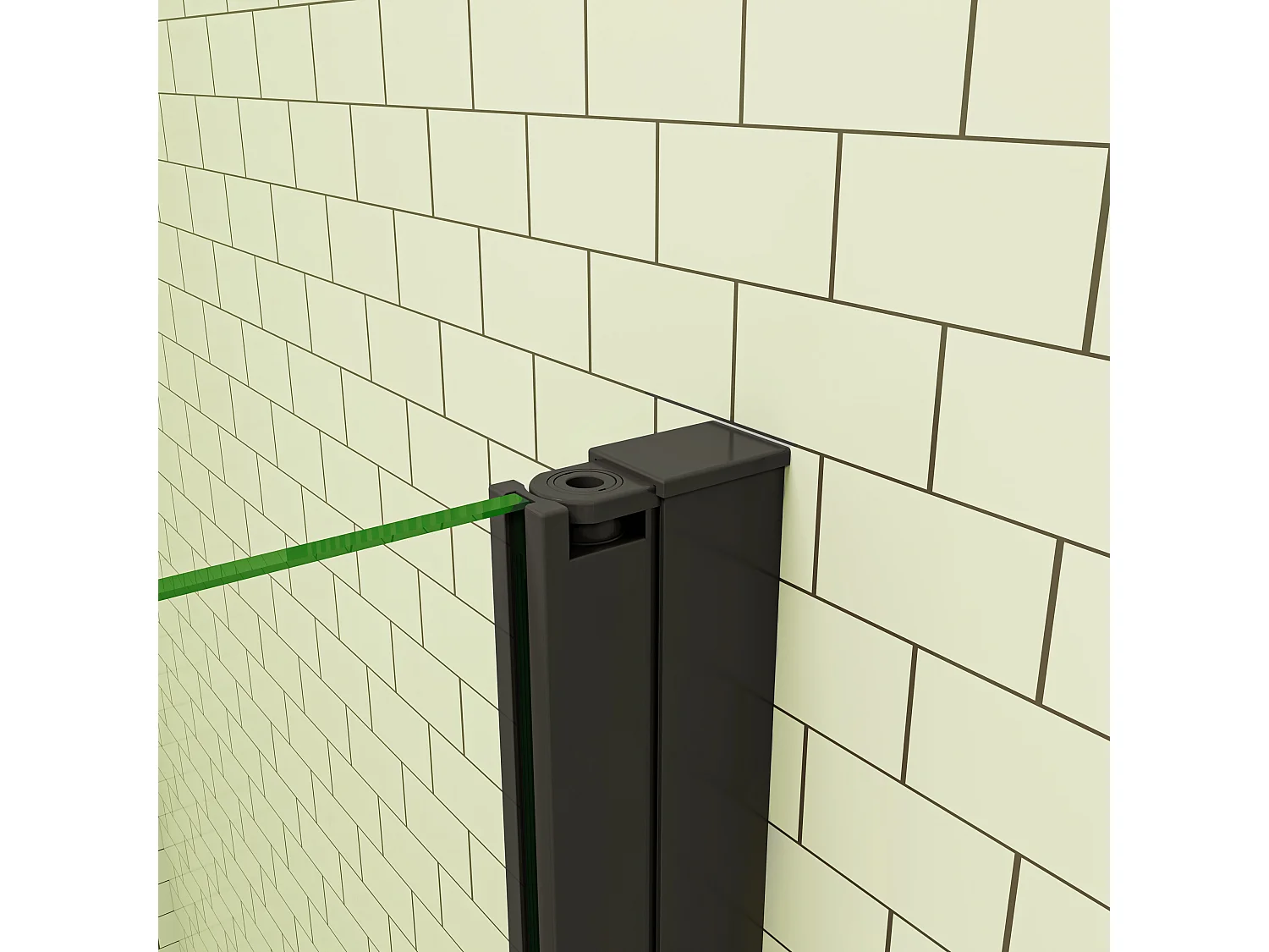 100x80x200cm 8mm Duschtrennwand Drehtür Glastür  Duschtür Duschkabine schwarz mit Duschwand