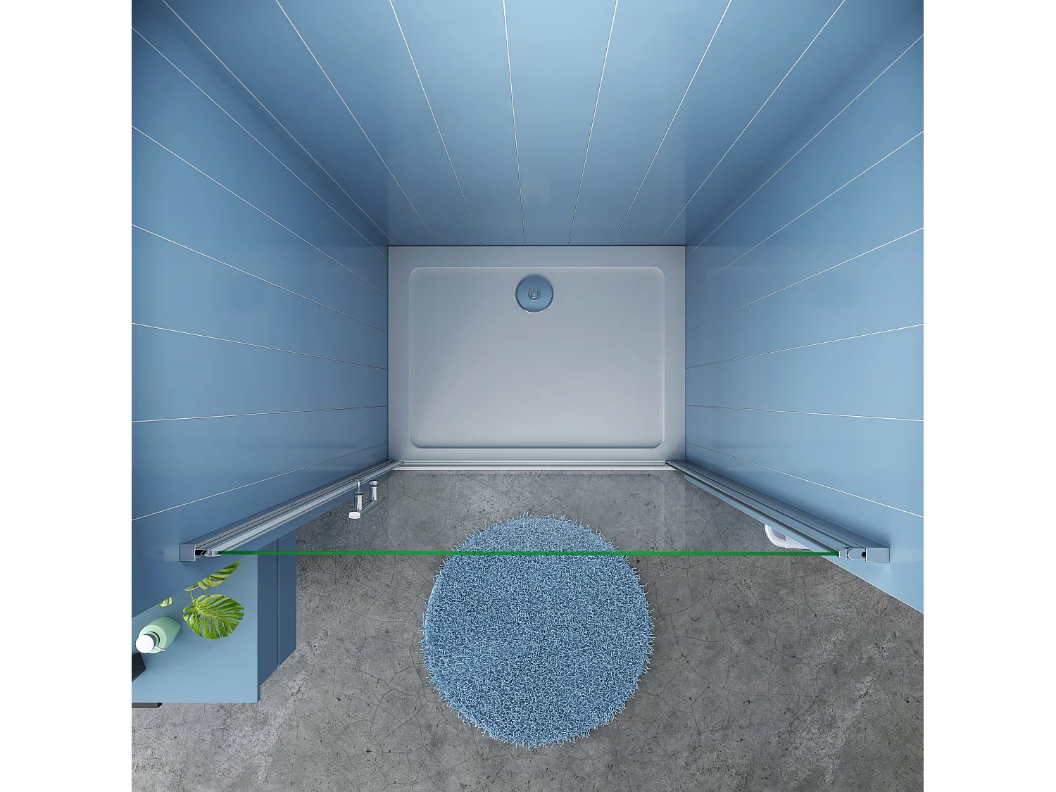 70x185cm Duschtrennwand Drehtür Glastür Nischentür Duschtür Duschkabine weiß matt