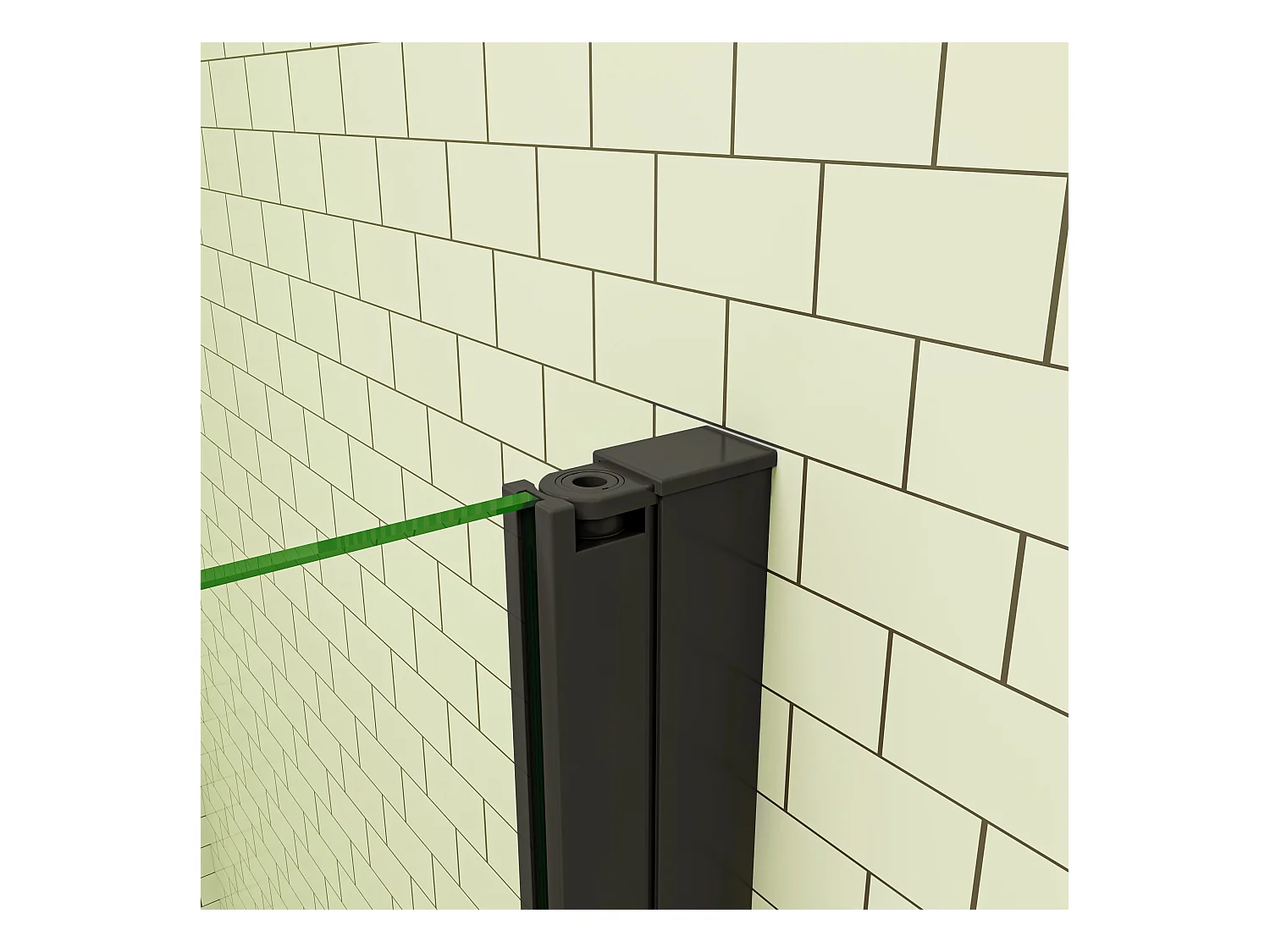 90x80x200cm 8mm Duschtrennwand Drehtür Glastür  Duschtür Duschkabine schwarz mit Duschwand