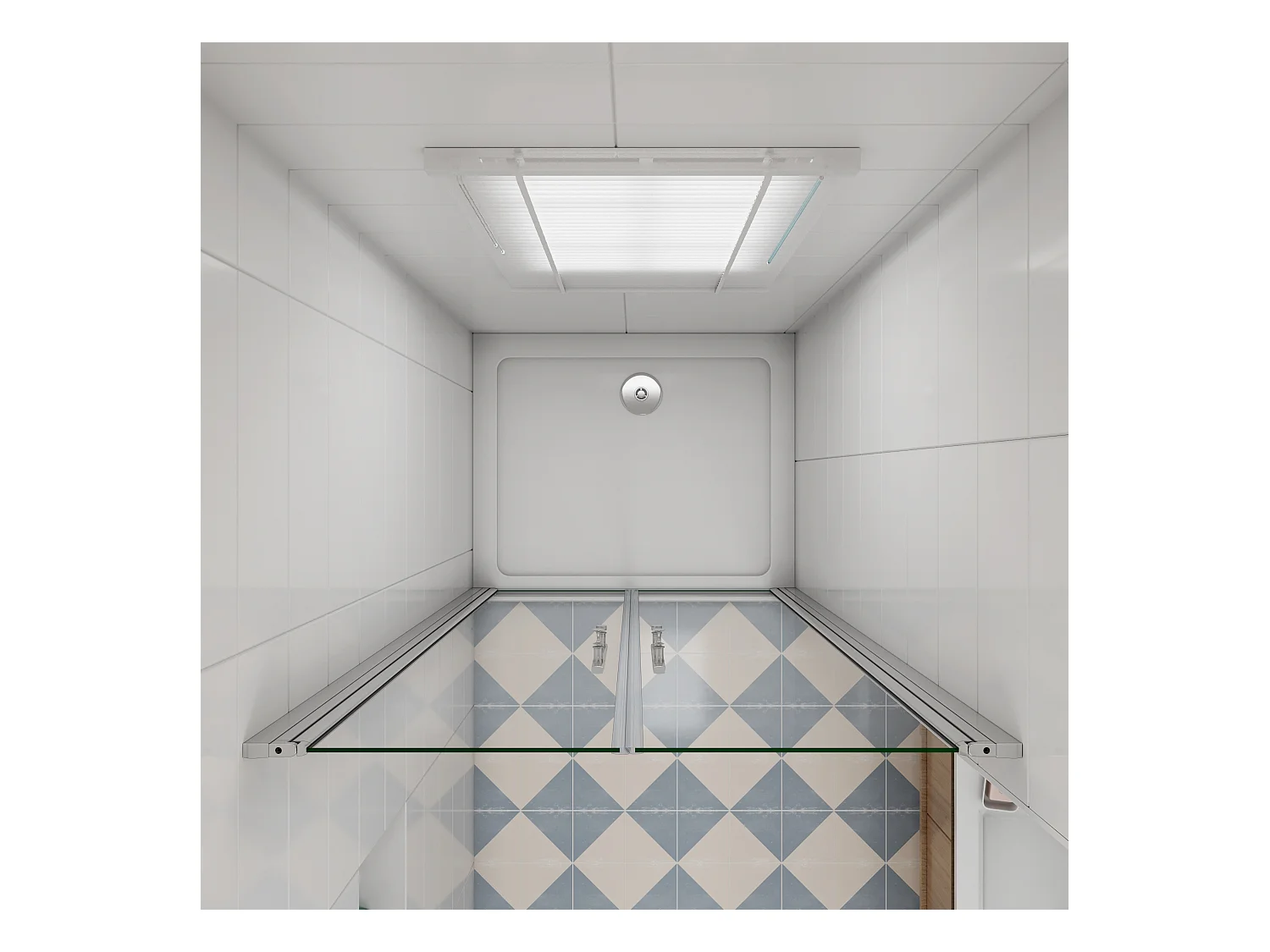 80x195cm 6mm Sicherheitsglas Duschwand Faltwand  Duschtür Scharniertür