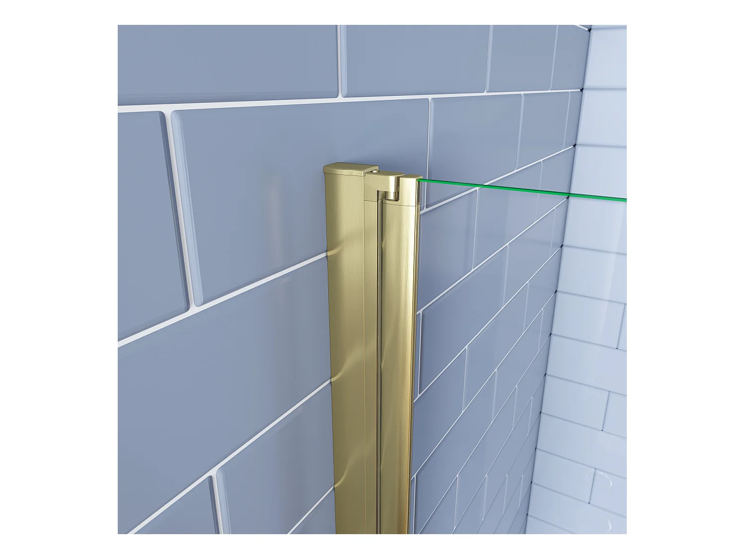 95x195cm 6mm Sicherheitsglas Duschwand Faltwand Duschkabine Duschtür Scharniertür