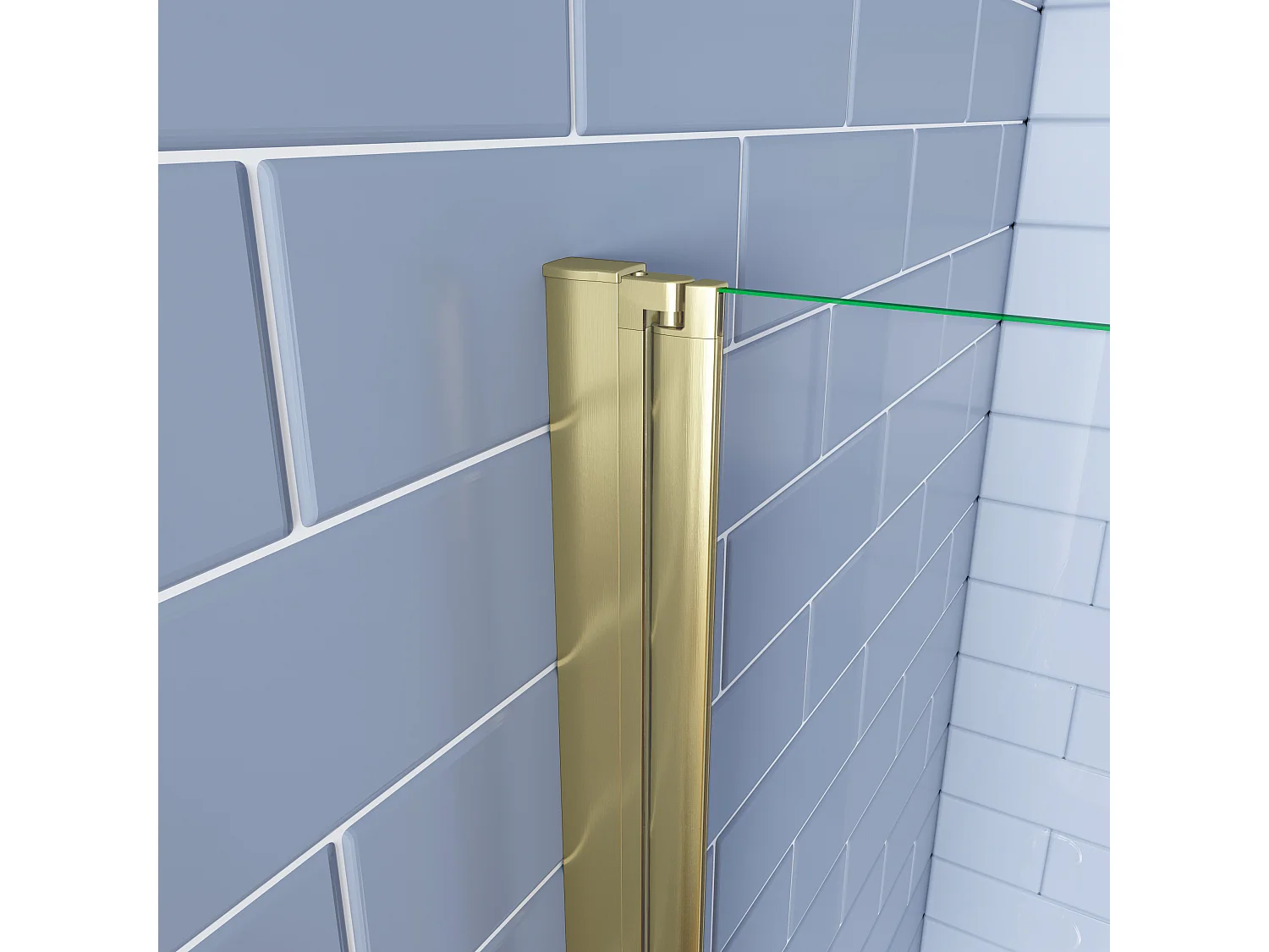 95x195cm 6mm Sicherheitsglas Duschwand Faltwand Duschkabine Duschtür Scharniertür