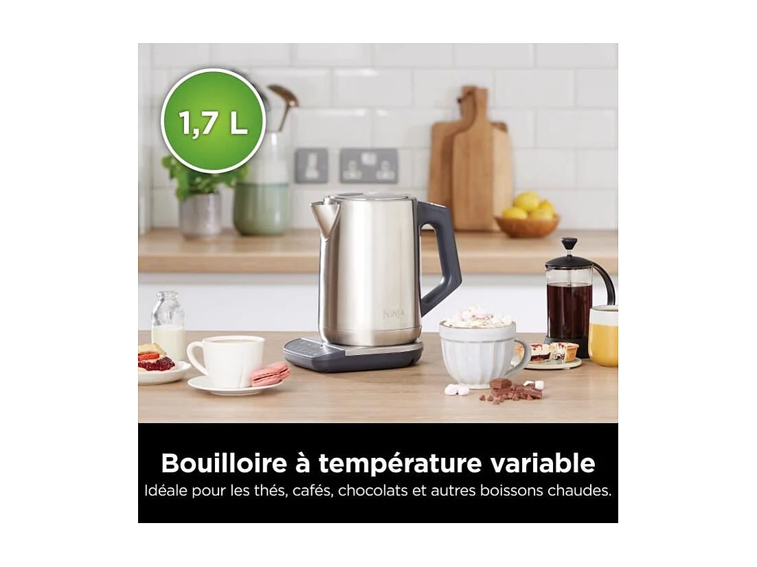 Ninja KT201EU Bollitore Elettrico 1,7 L 3000 W Nero Acciaio Inossidabile