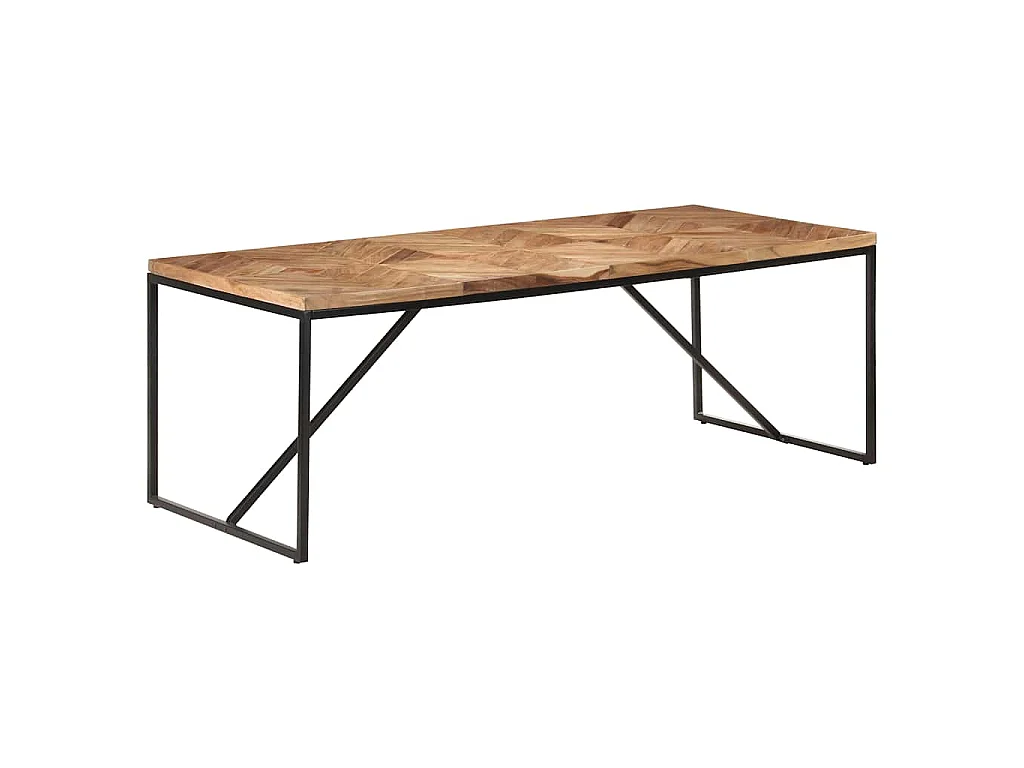 Mesa de comedor madera maciza de acacia y mango 200x90x76 cm