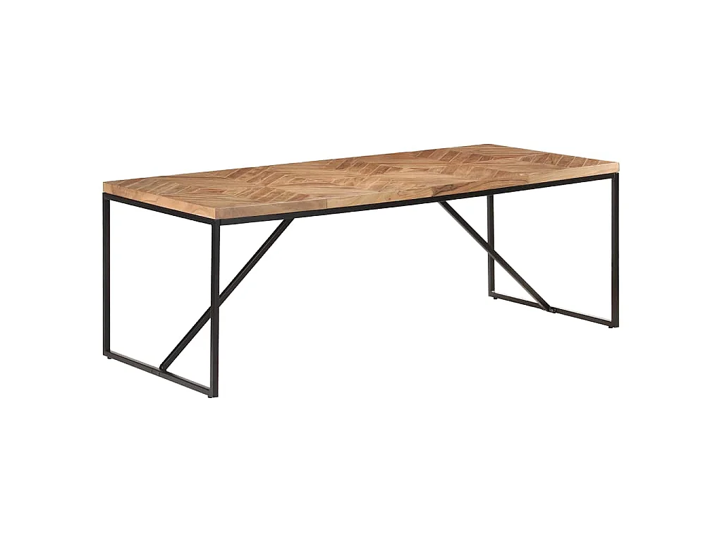 Mesa de comedor madera maciza de acacia y mango 200x90x76 cm