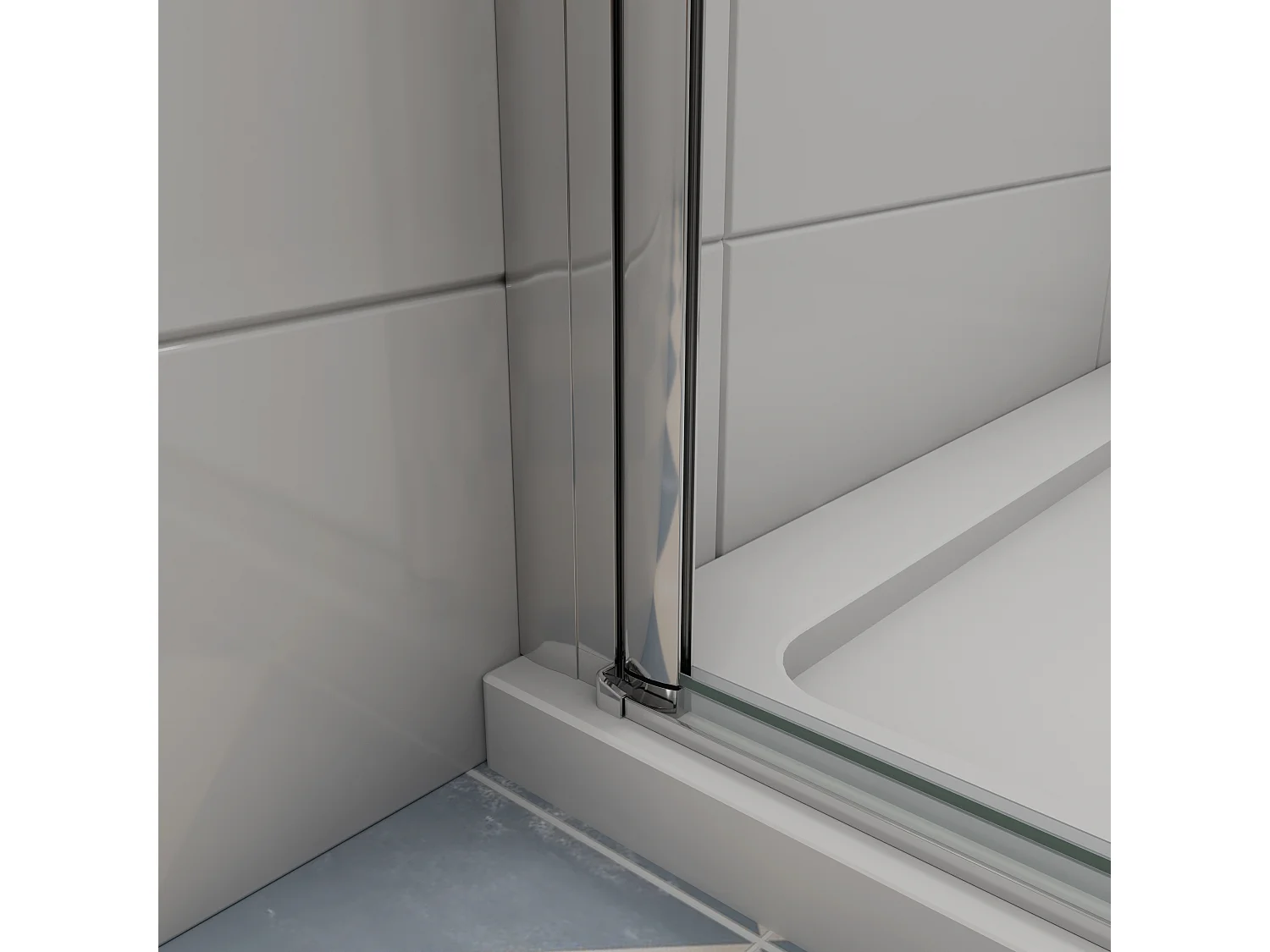 120x195cm 6mm Sicherheitsglas Duschwand Faltwand  Duschtür Scharniertür