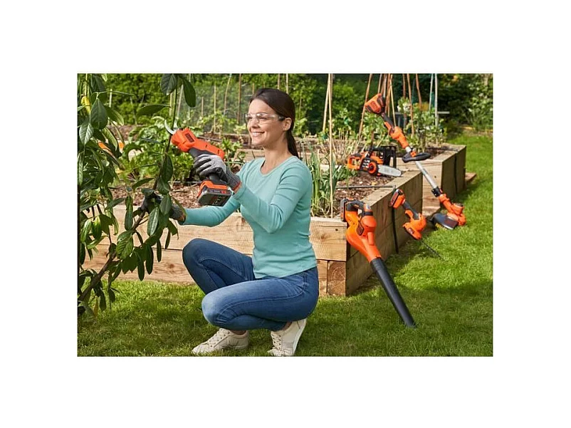 Sécateur BLACK+DECKER Lithium 18V 2Ah - Schneidet 25mm - Sicherheitsauslöser