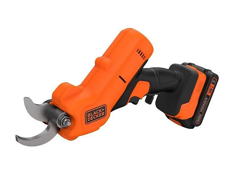 Sekator BLACK+DECKER Litowo-jonowy 18V 2Ah - Cięcie 25mm - Zabezpieczenie spustu