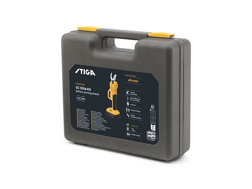 Astschere STIGA SC 100e kit - Leistungsstark und Präzise, Akku 20V, Schneidet bis zu 30mm