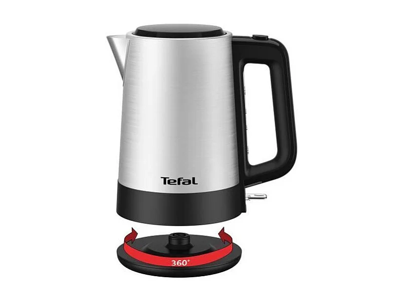 TEFAL 1,7 l kabelloser Wasserkocher aus Edelstahl, verstecktes Heizelement, erhöhte Option, 2200 W