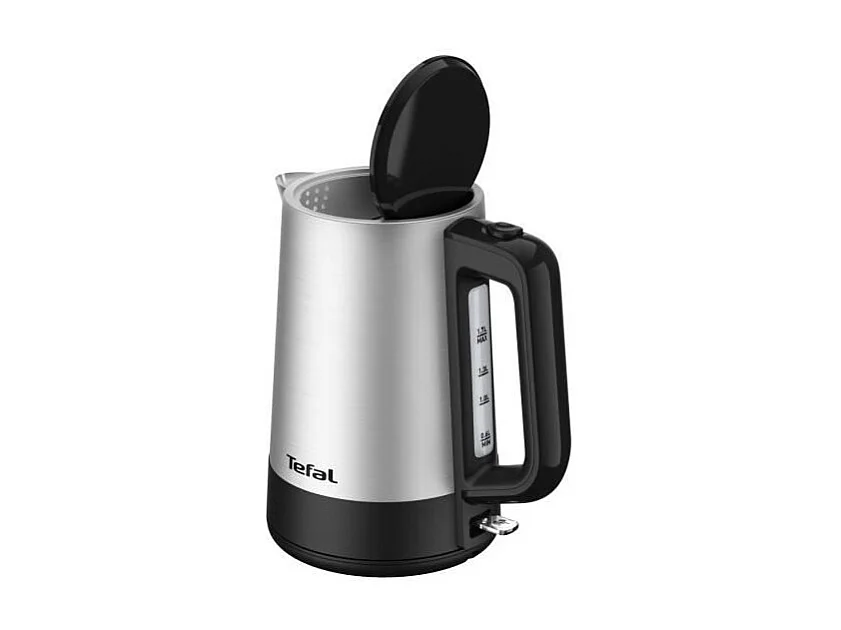 TEFAL 1,7 l kabelloser Wasserkocher aus Edelstahl, verstecktes Heizelement, erhöhte Option, 2200 W