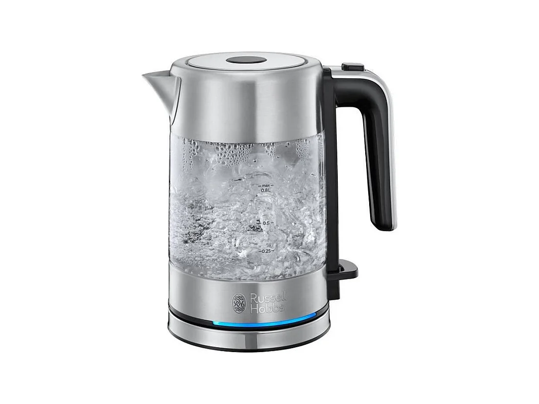 RUSSELL 0,8 l kompakter Glaskessel Home PremiumDesign, schnell kochend