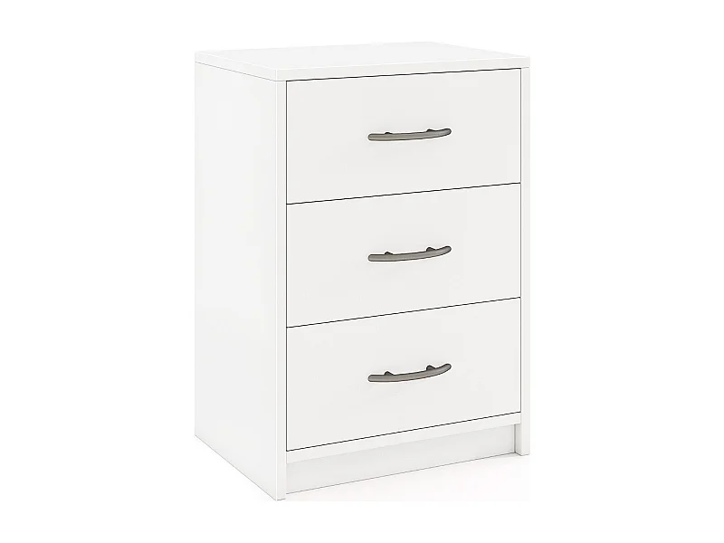 Lot de 2 Tables de Chevet Moderne avec Rangement Table de Nuit Compacte avec Kit Antibasculement Blanc