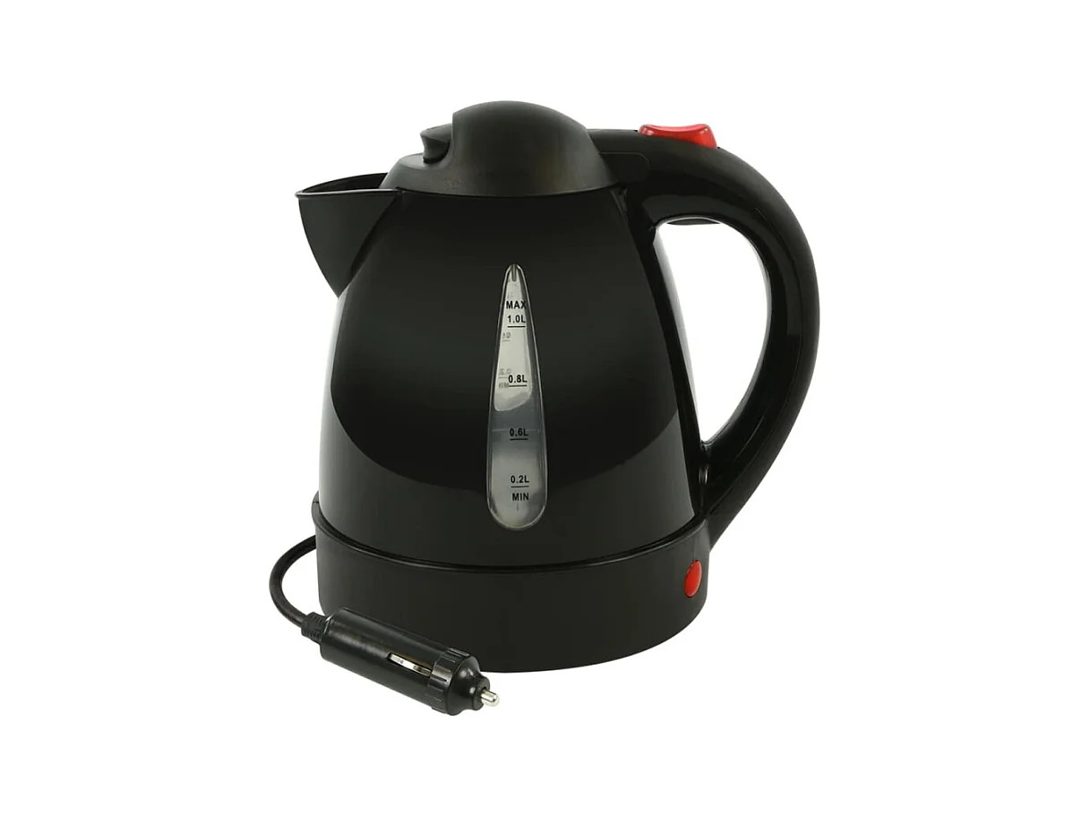 Wasserkocher 12 V 1 L Schwarz
