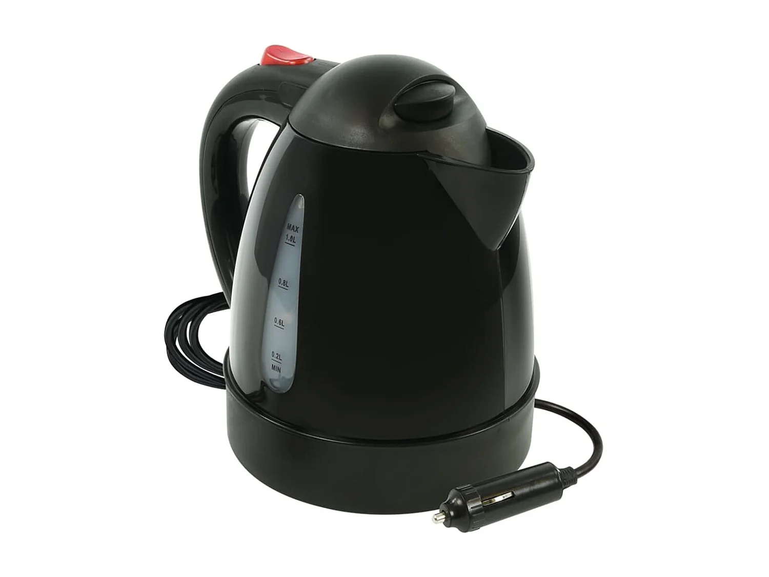 Wasserkocher 12 V 1 L Schwarz