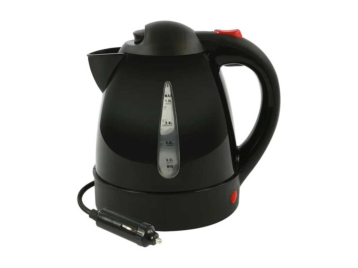 Wasserkocher 12 V 1 L Schwarz