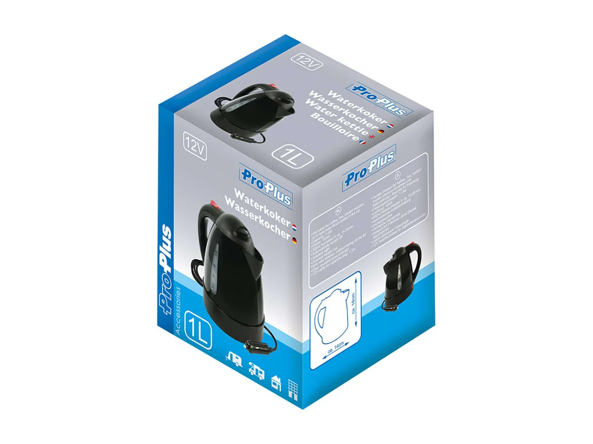 Wasserkocher 12 V 1 L Schwarz