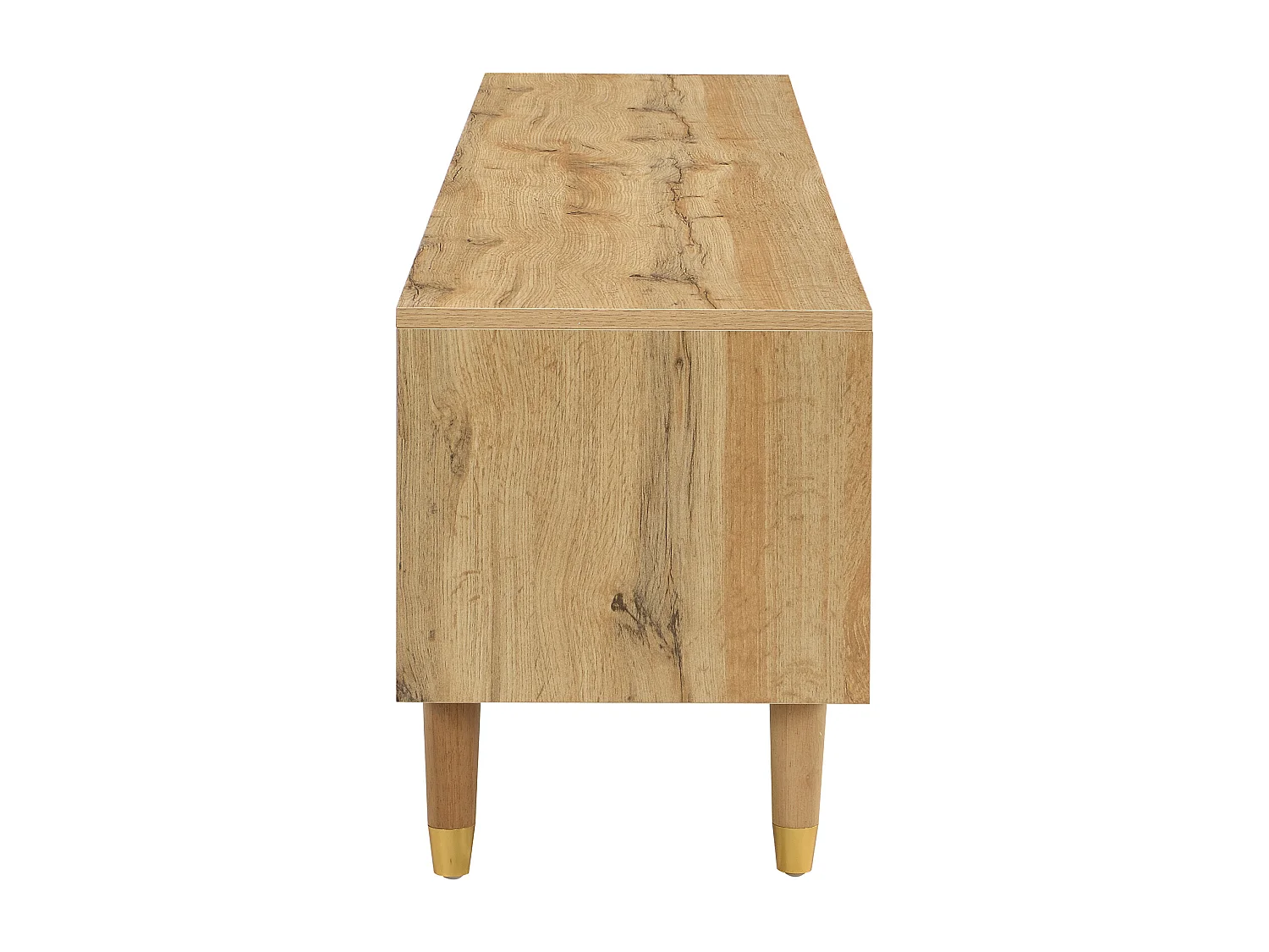 Meuble TV Moderne Aspect Bois 178 cm – Design Minimaliste, Grand Rangement, 4 tiroirs, Bois