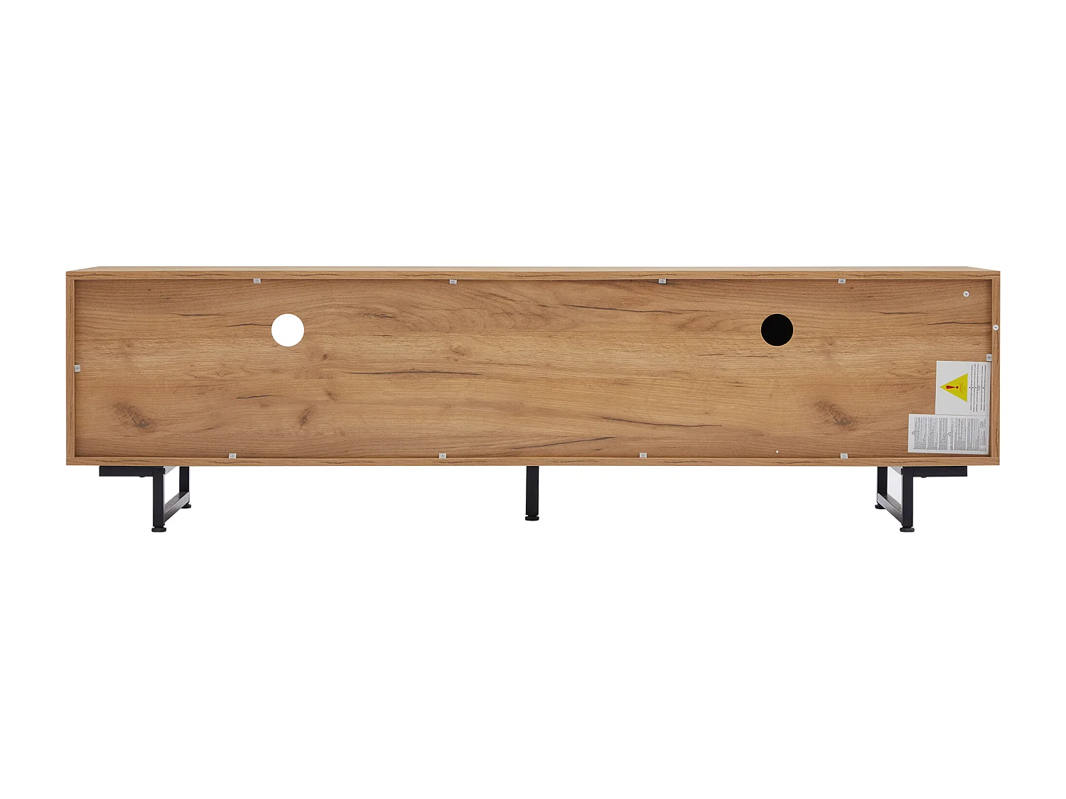 Meuble TV 170 Bois, 2 Portes & 2 Tiroirs & 2 Compartiments, Meuble Télé Longueur de Salon Bas