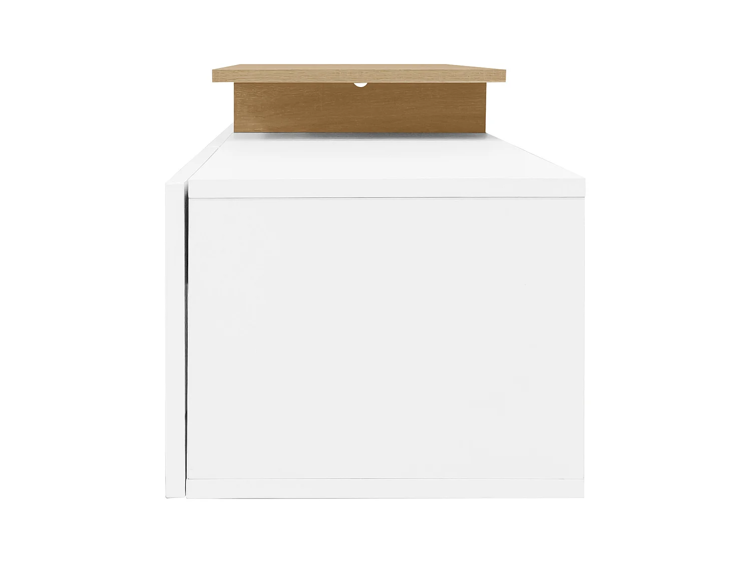 Meuble TV Moderne avec LED, Commode avec Rangement , étagères en Verre, 170x33x33.5cm, Blanc