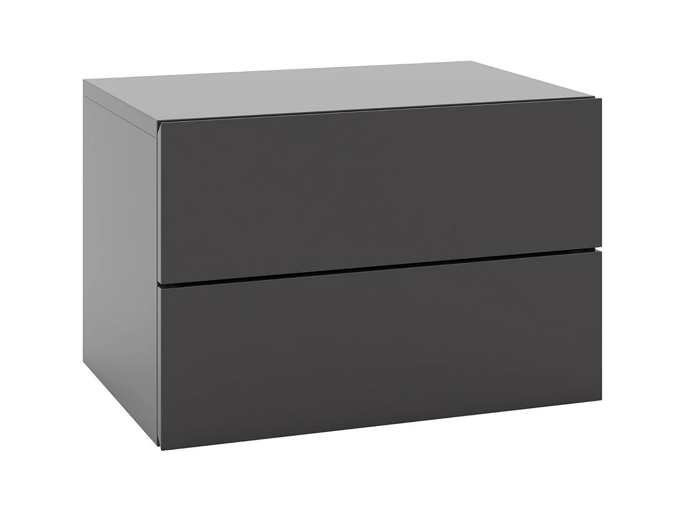 Comodino con cassetti (set da 2), Tavolino da letto da parete con spazio contenitivo  Grigio