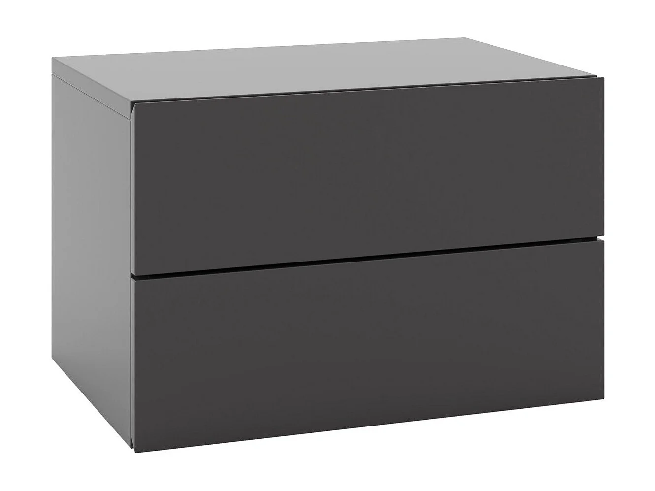 Comodino con cassetti (set da 2), Tavolino da letto da parete con spazio contenitivo  Grigio