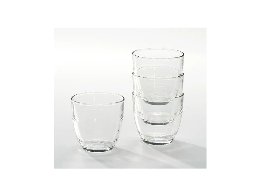 Lot de 4 Gobelets Gigogne Duralex 22 cl - Souvenirs d'Enfance - Verre Trempé Résistant - Fabriqué en France