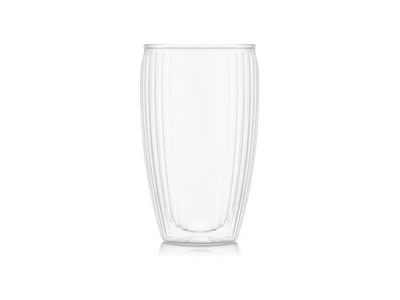 Lot 2 Verres Double Paroi 45cl Pavina Striés Bodum