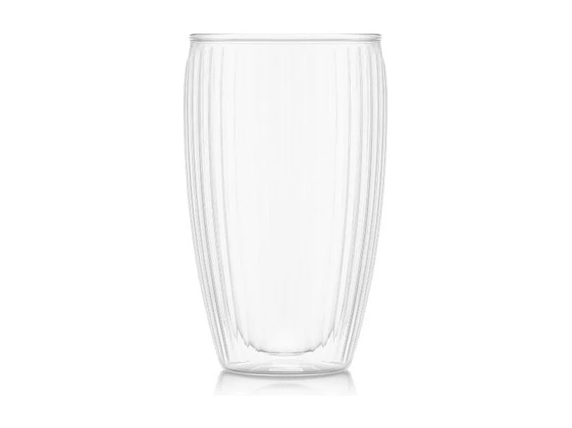 Lot 2 Verres Double Paroi 45cl Pavina Striés Bodum