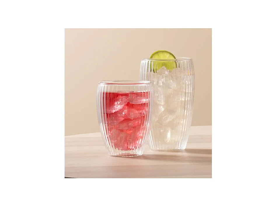 Lot 2 Verres Double Paroi 32cl Pavina Striés Bodum - Set 2 Verres 12249-10