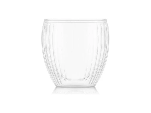 Lot 2 Verres Double Paroi 20cl Pavina Striés Bodum