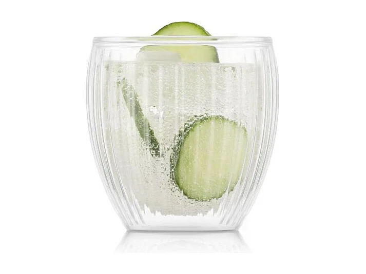 Lot 2 Verres Double Paroi 20cl Pavina Striés Bodum