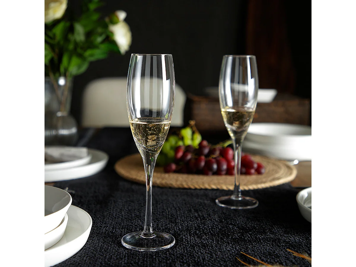 Flûtes à Champagne Alba - Transparent