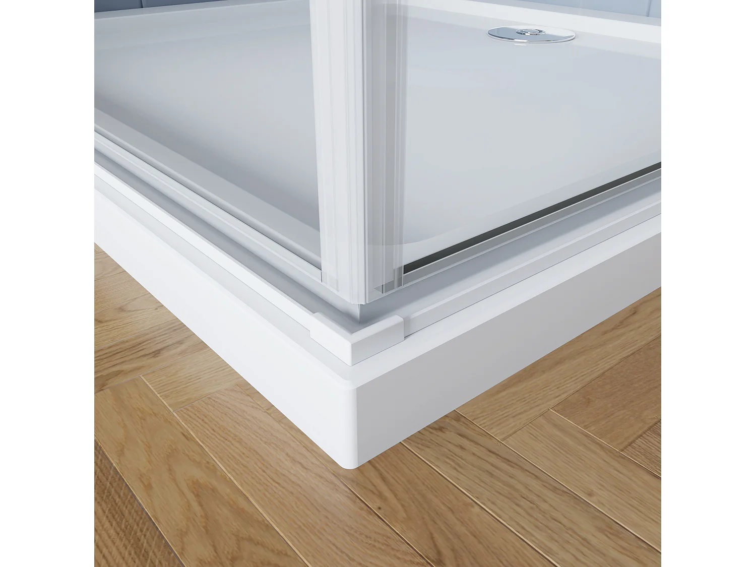 70x70x185cm Duschtrennwand Drehtür Glastür Nischentür Duschtür Duschkabine weiß matt mit duschwanne