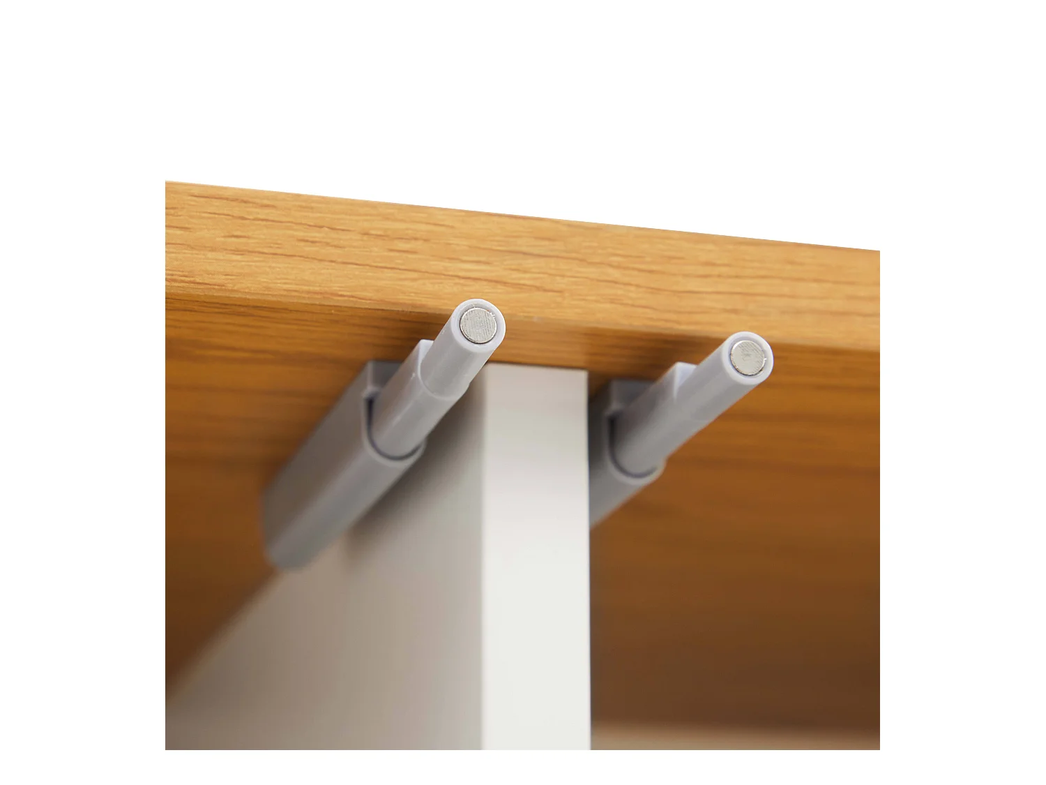 Meuble TV uni rétro rectangulaire L120 cm blanc