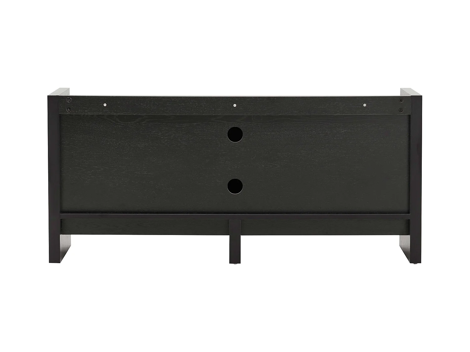 Meuble TV épuré rectangulaire L120 cm bois noir