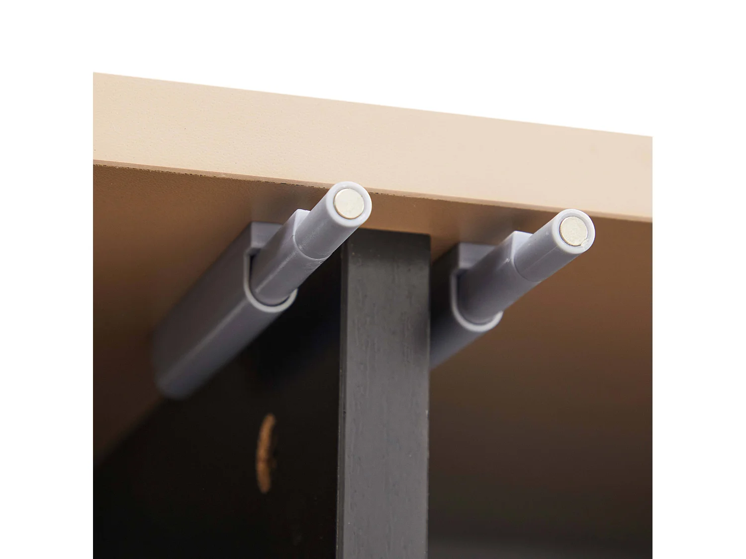 Meuble TV épuré rectangulaire L120 cm bois noir