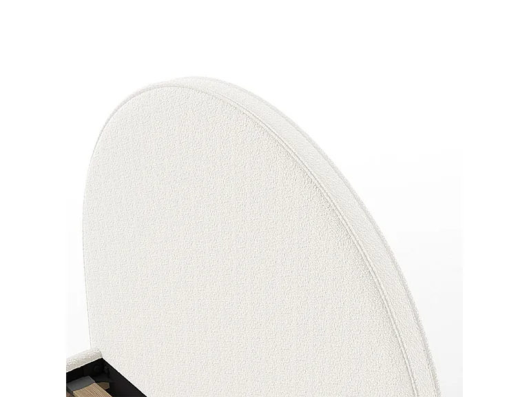 Lit coffre 140x200 sommier inclus Moon Blanc