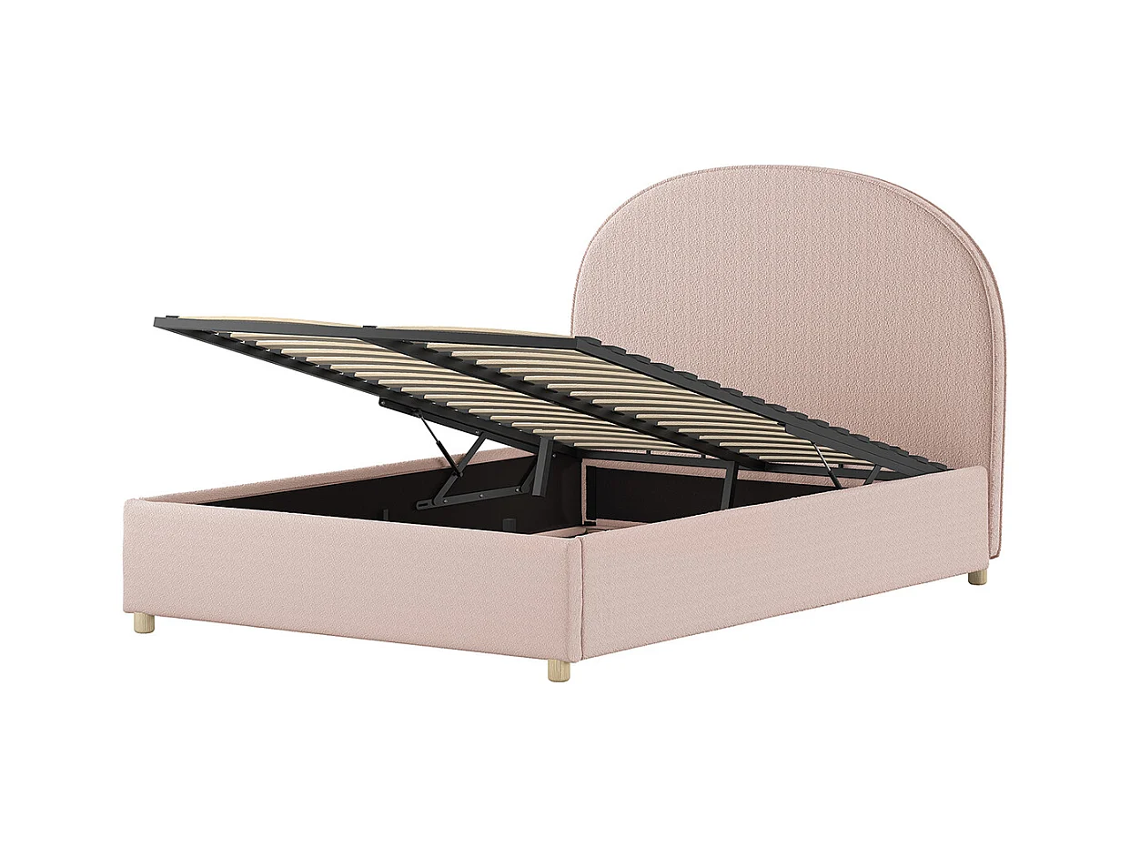 Lit coffre 140x200 sommier inclus Moon Rose