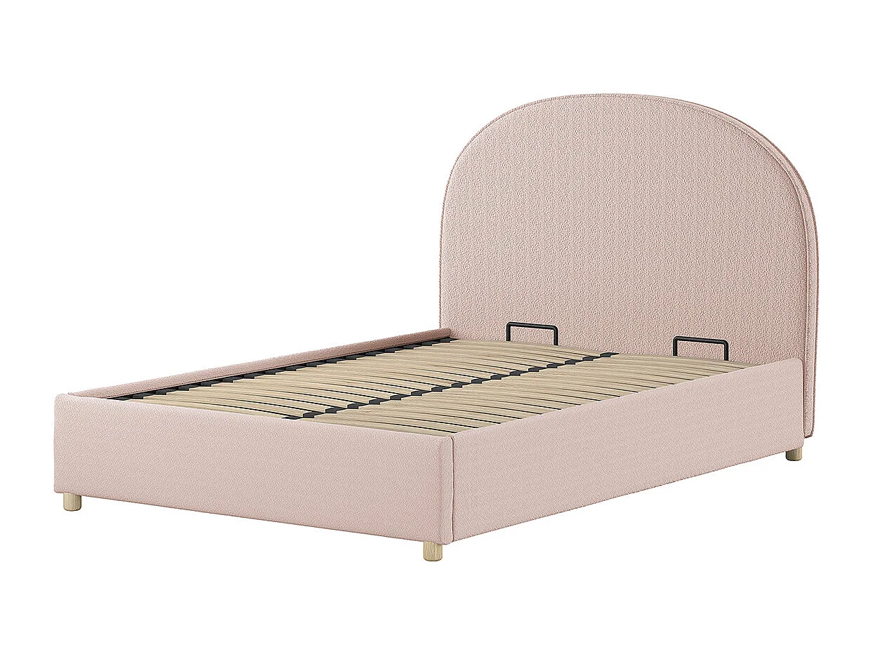Lit coffre 140x200 sommier inclus Moon Rose