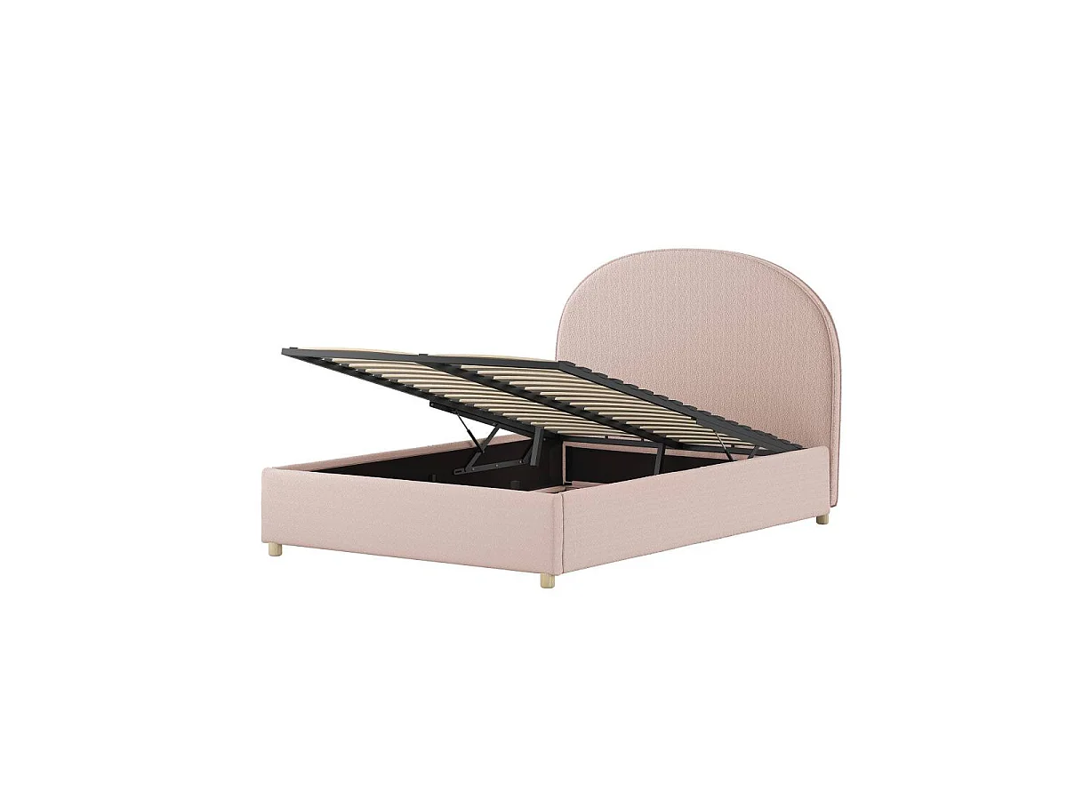 Lit Coffre Adulte "Moon" 140x200cm Rose