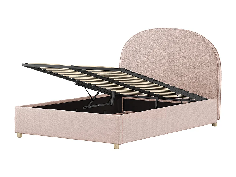 Lit coffre 140x200 sommier inclus Moon Rose