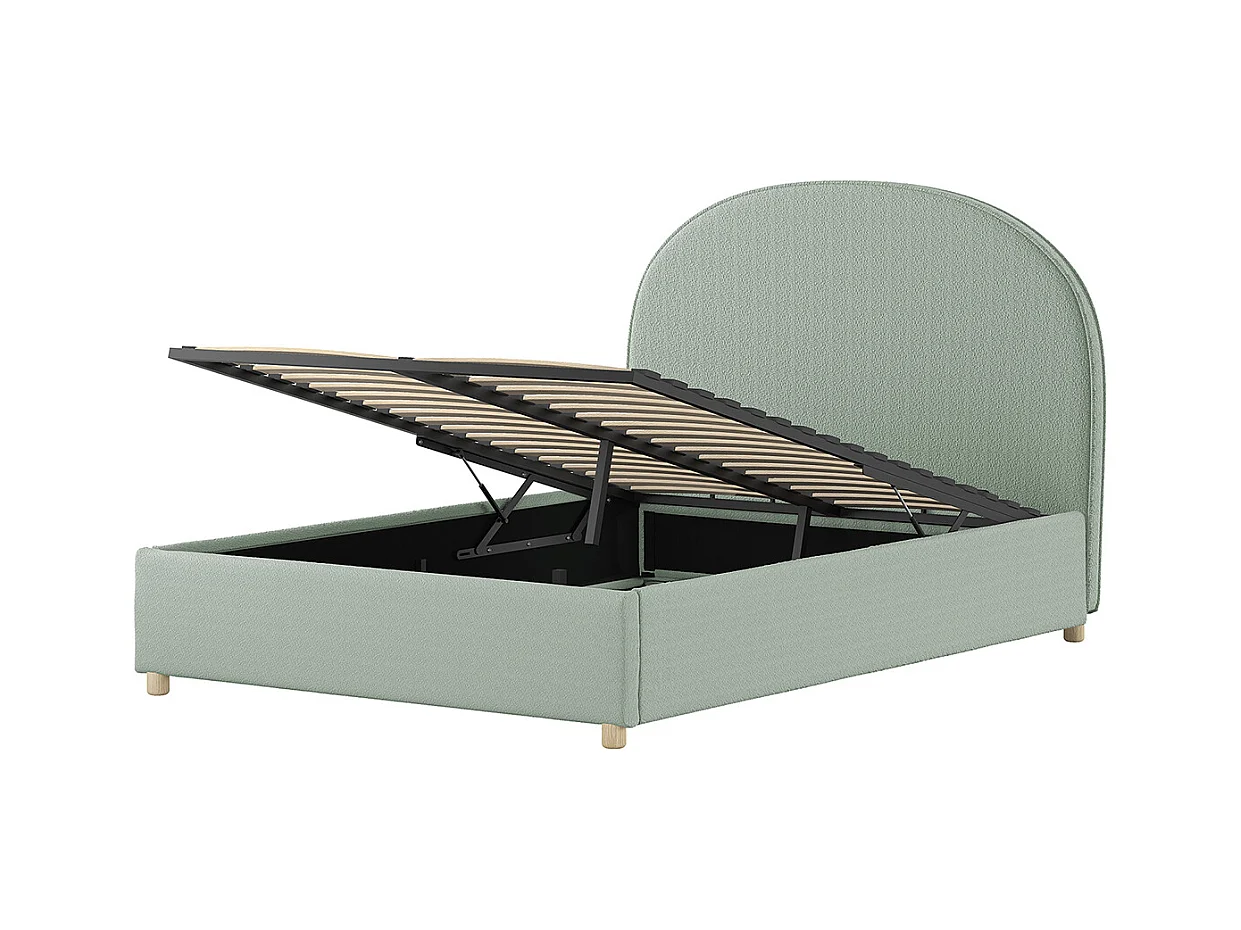 Lit coffre 140x200 sommier inclus Moon Vert
