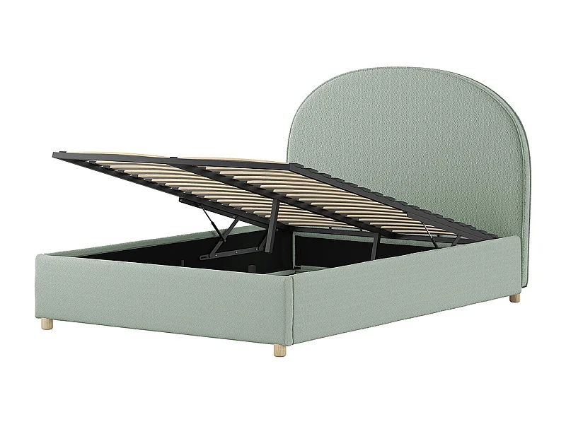 Lit coffre 140x200 sommier inclus Moon Vert