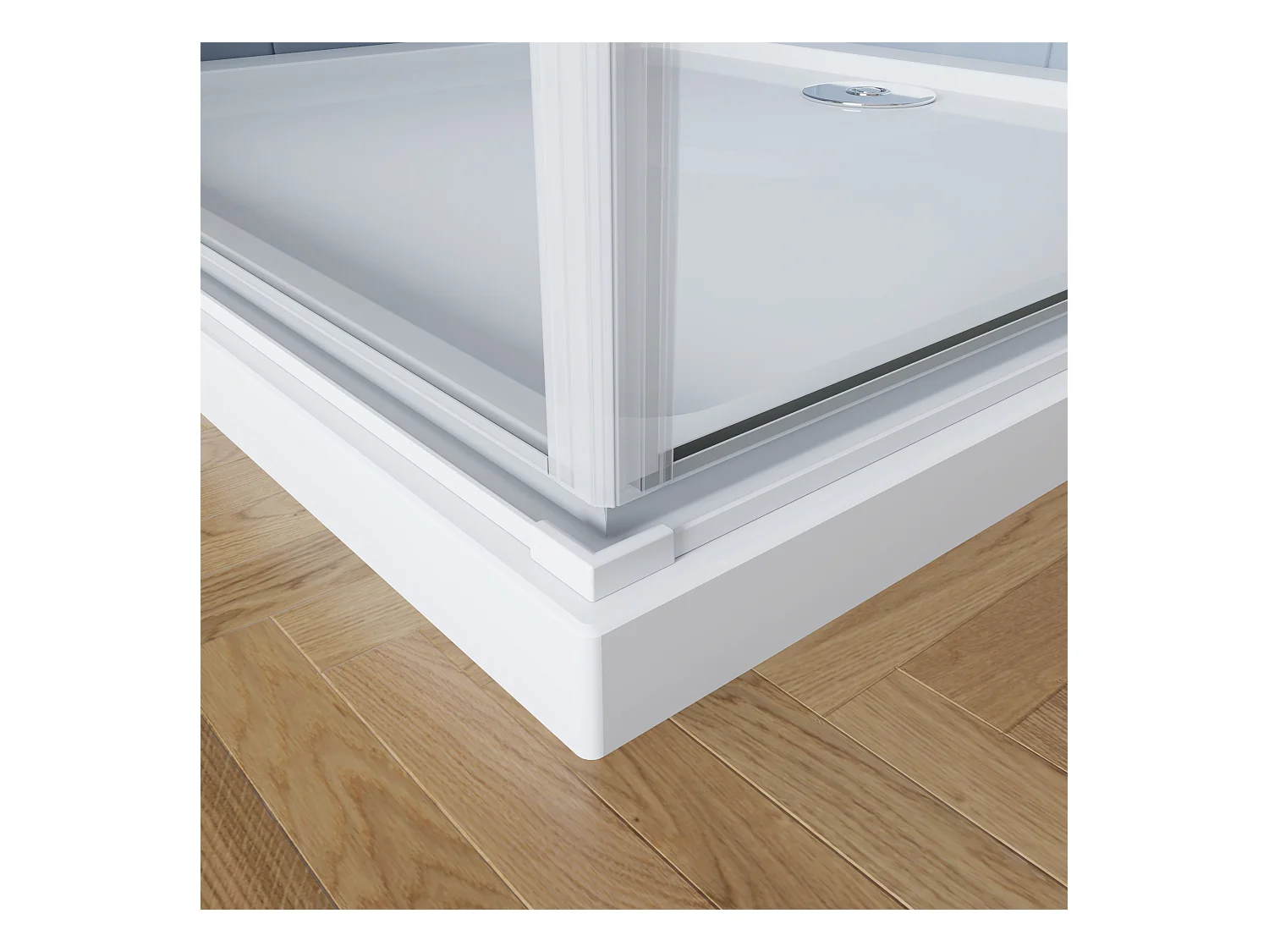 90x90x185cm Duschtrennwand Drehtür Glastür Nischentür Duschtür Duschkabine weiß matt mit duschwanne