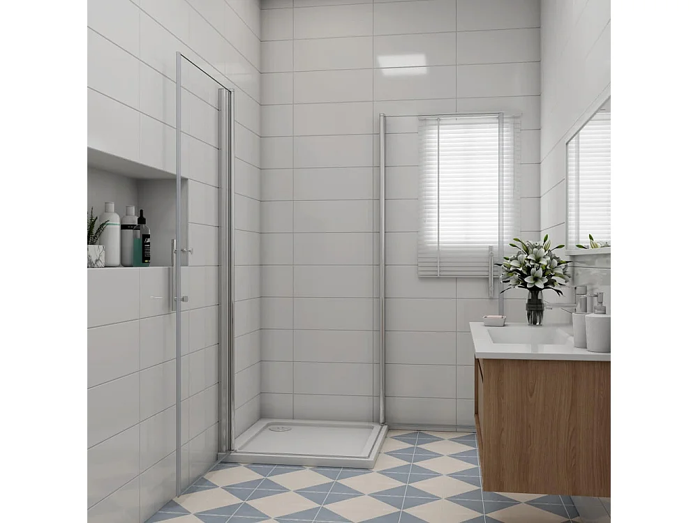 Duschkabinen 80x76x197cm Duschdrehtür 6mm Nano-Glas Schwingtür Duschtür  Duschabtrennung