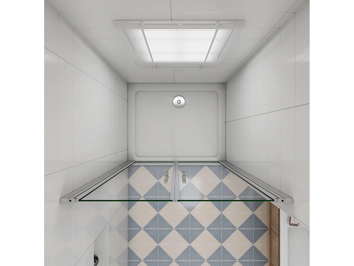 75x195cm Duschtür Nano ESG Milchglas Drehtür Glastür Duschkabine