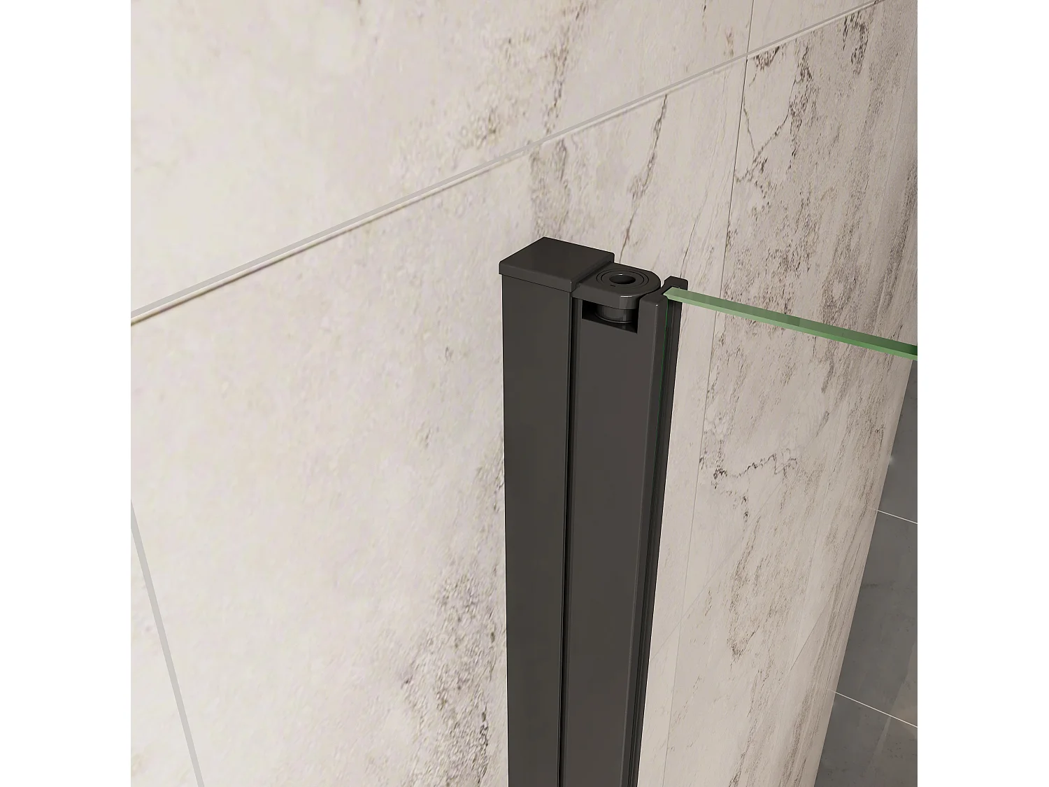 80x80x200cm 8mm Duschtrennwand Drehtür Glastür  Duschtür Duschkabine schwarz